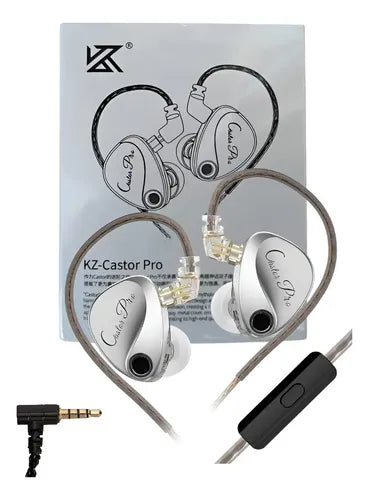 AUDIFONO DE MONITOR CASTOR DUAL DRIVER DE 4 INTERRUPTORES