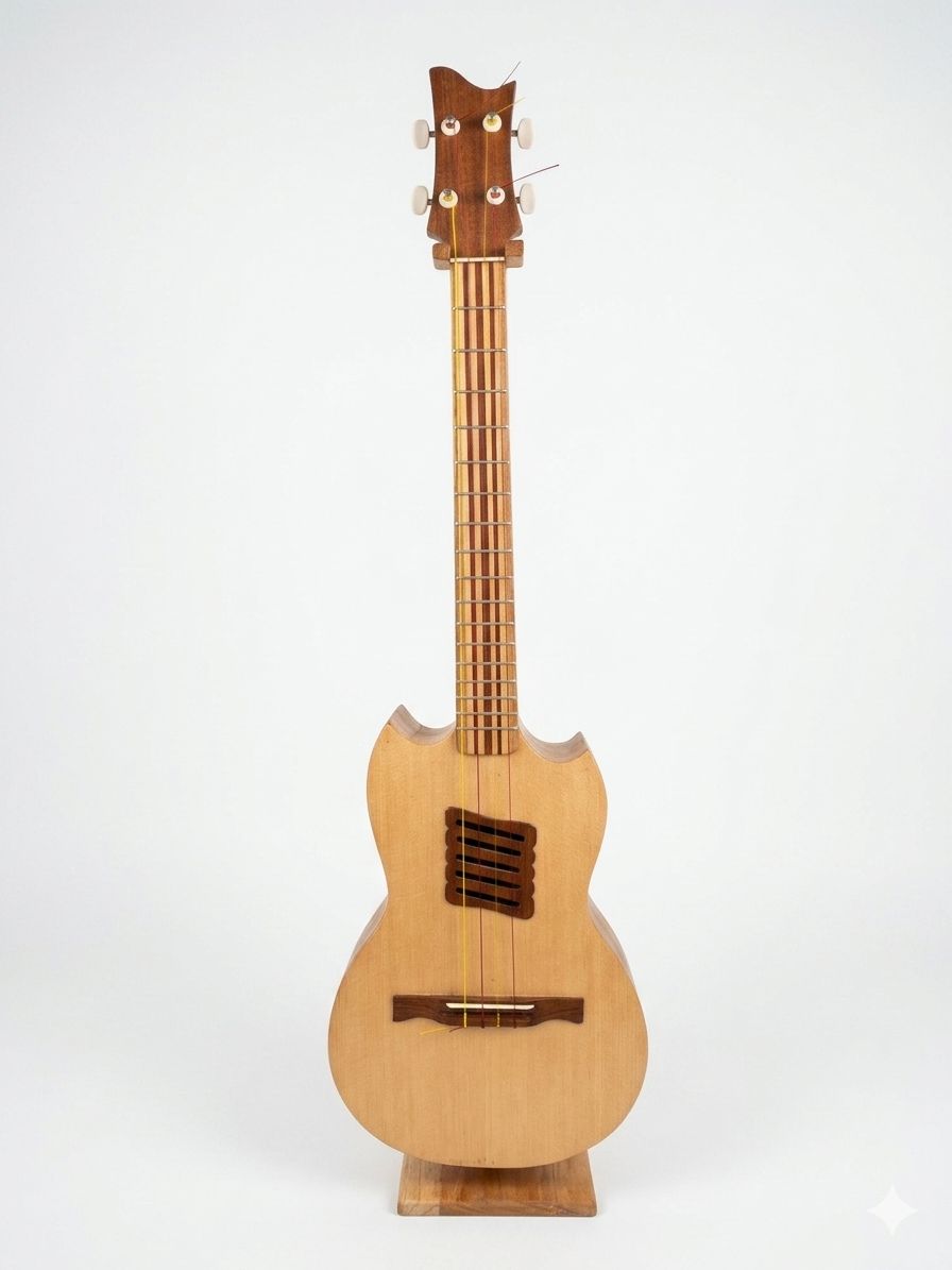 CUATRO MODELO 56 DE 17 TRASTES MODERNO CON MADERA ENVEJECIDA