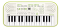 TECLADO CASIO SA-50 DE 32 TECLAS VERDE / 32 SONIDOS / 100 TONOS / 10 MELODIAS / 50 RITMOS